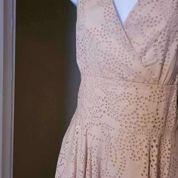 Manon Surplice A Line Eyelet Dress - Picture 4 of 8